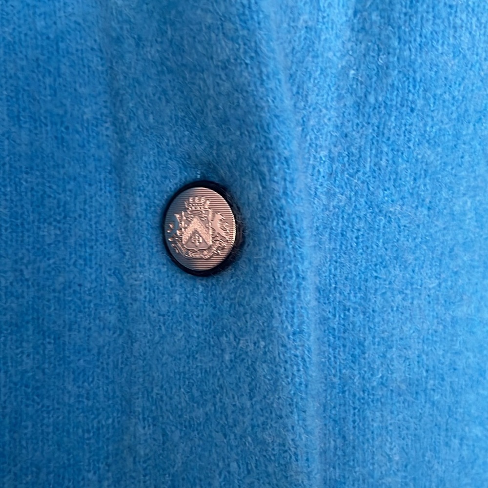 Vibrant Blue Button-Up Coat - Picture 3 of 4